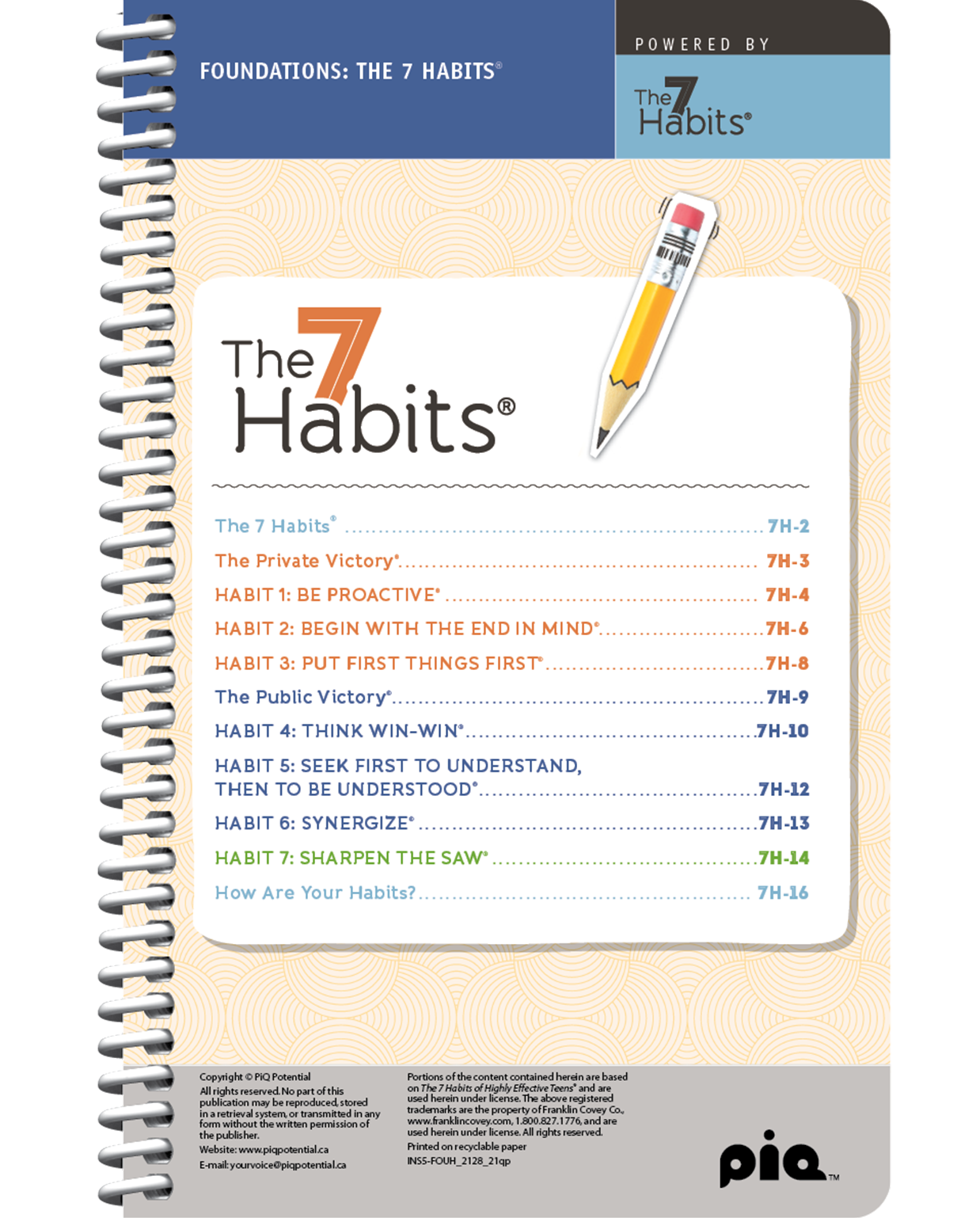 The 7 Habits® Supplement Grades 9-12