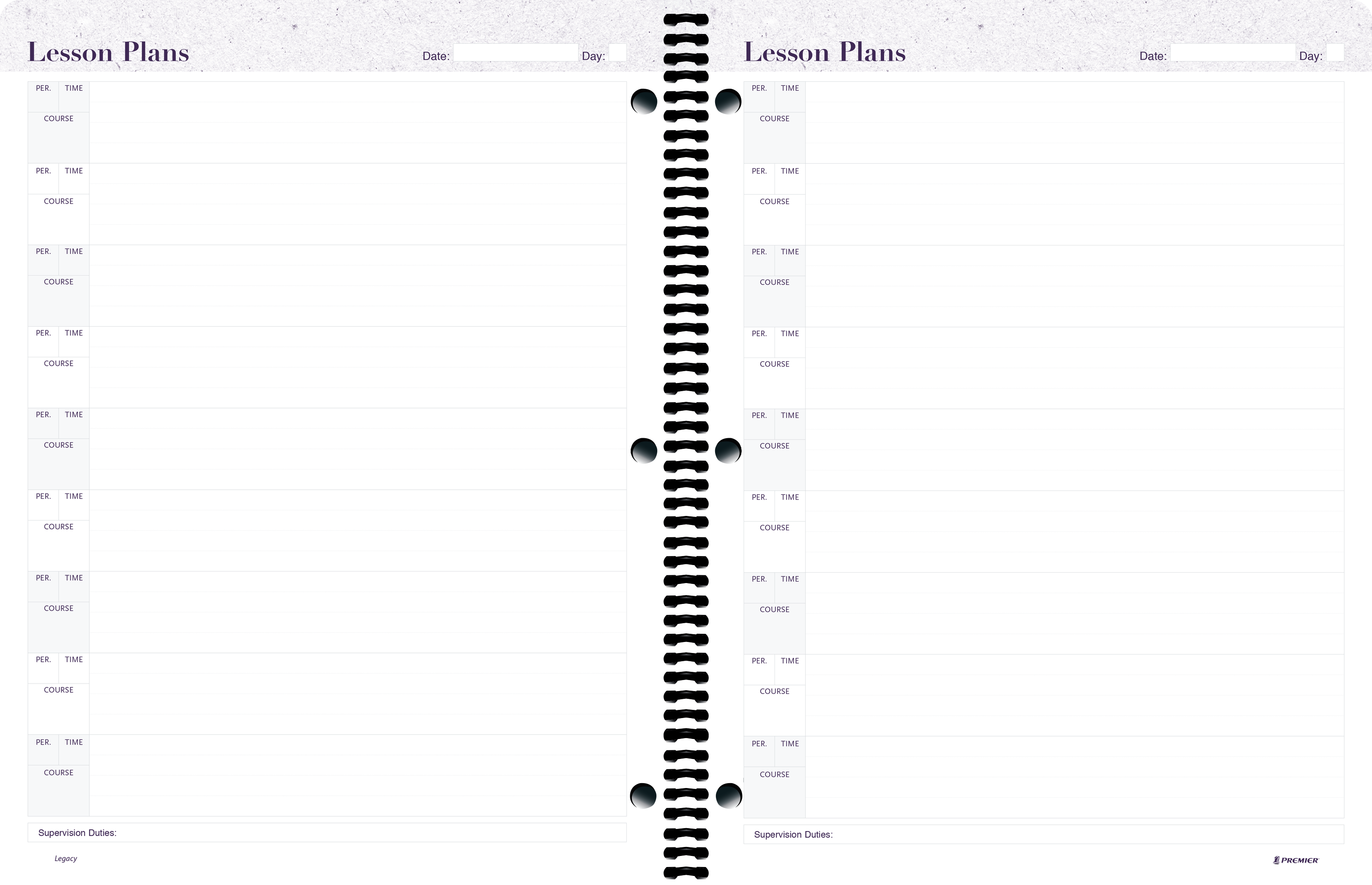 Legacy Lesson Plan Rotation Format Spread