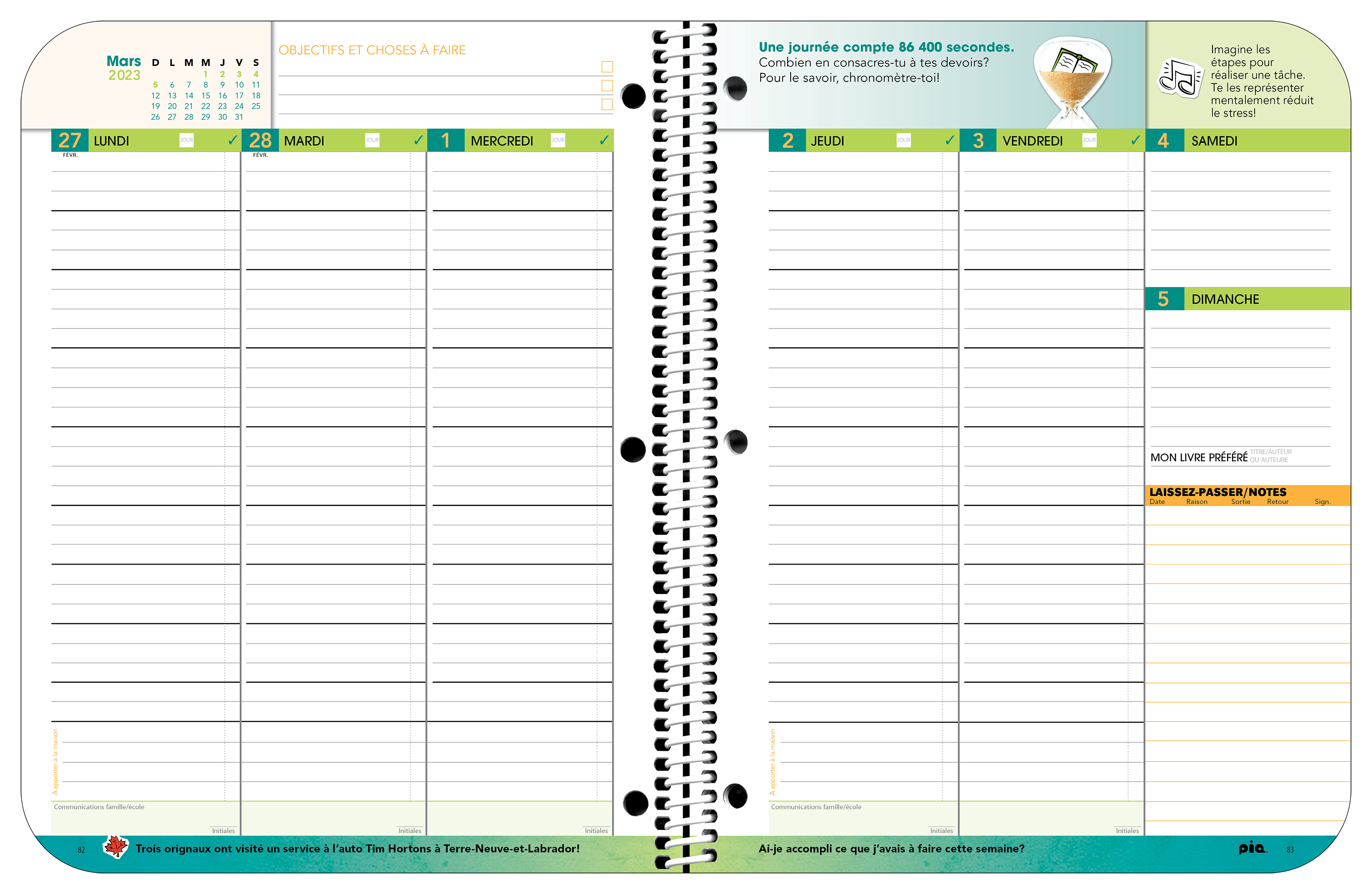 L'Agenda canadien, Niveau secondaire