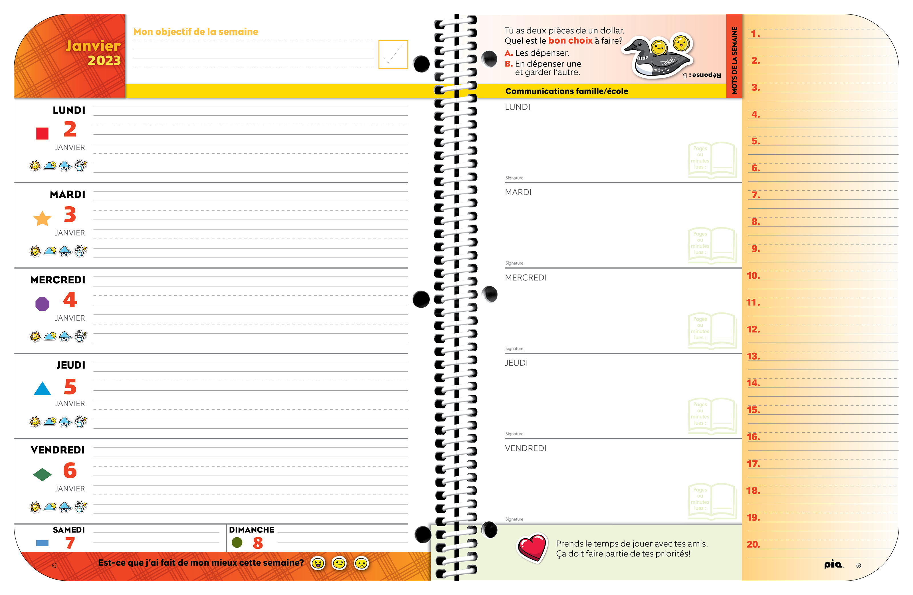 L'Agenda canadien, niveau primaire