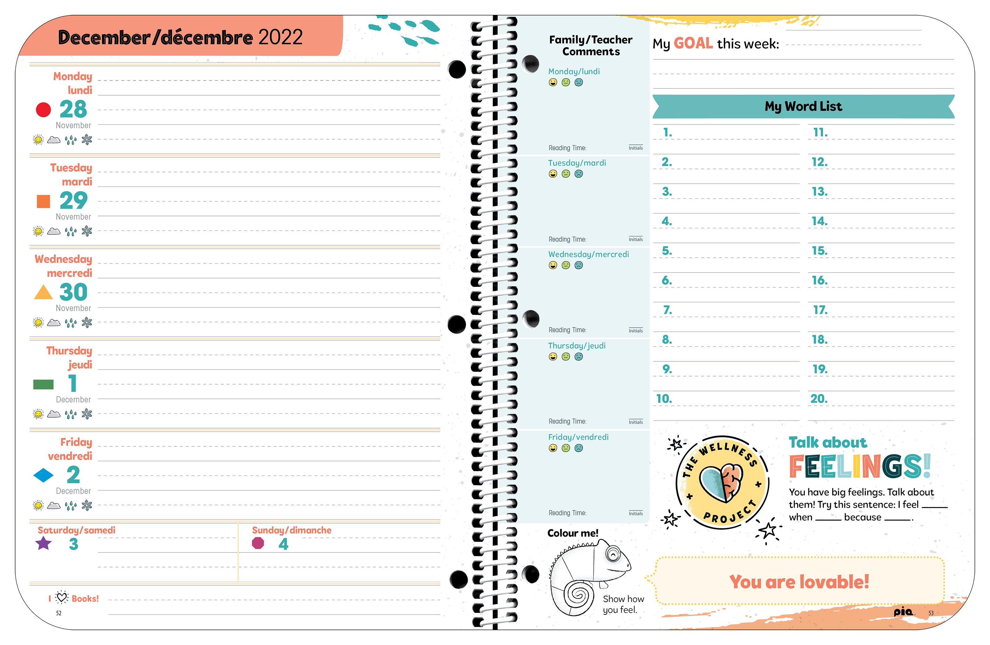 Primary Wellness Planner Spread